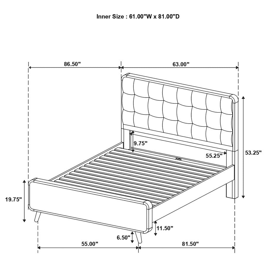 4PCS QUEEN BEDROOM SET /205131Q-S4-COA