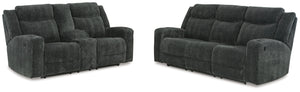 RECLINING SOFA AND LOVESEAT 4650489/94-ASH