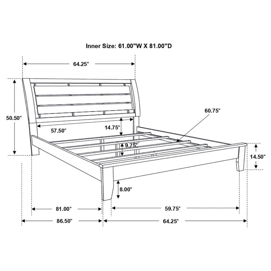 4PCS QUEEN BEDROOM SET /215841Q-S4-COA