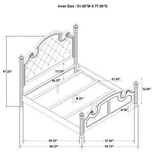 4PCS QUEEN BEDROOM SET /224761Q-S4-COA