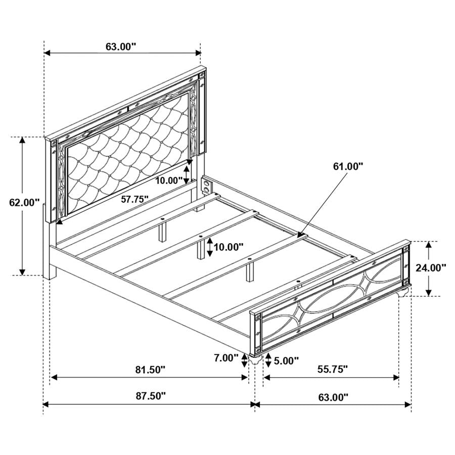 4PCS QUEEN BEDROOM SET /223211Q-S4-COA