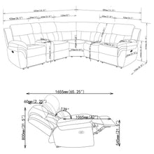 Load image into Gallery viewer, POWER MOTION SECTIONAL 609540-COA