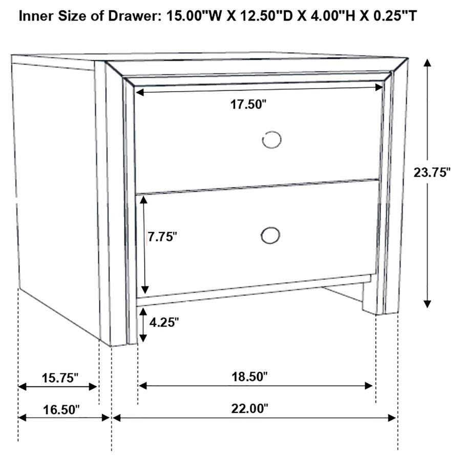 4PCS QUEEN BEDROOM SET /215841Q-S4-COA