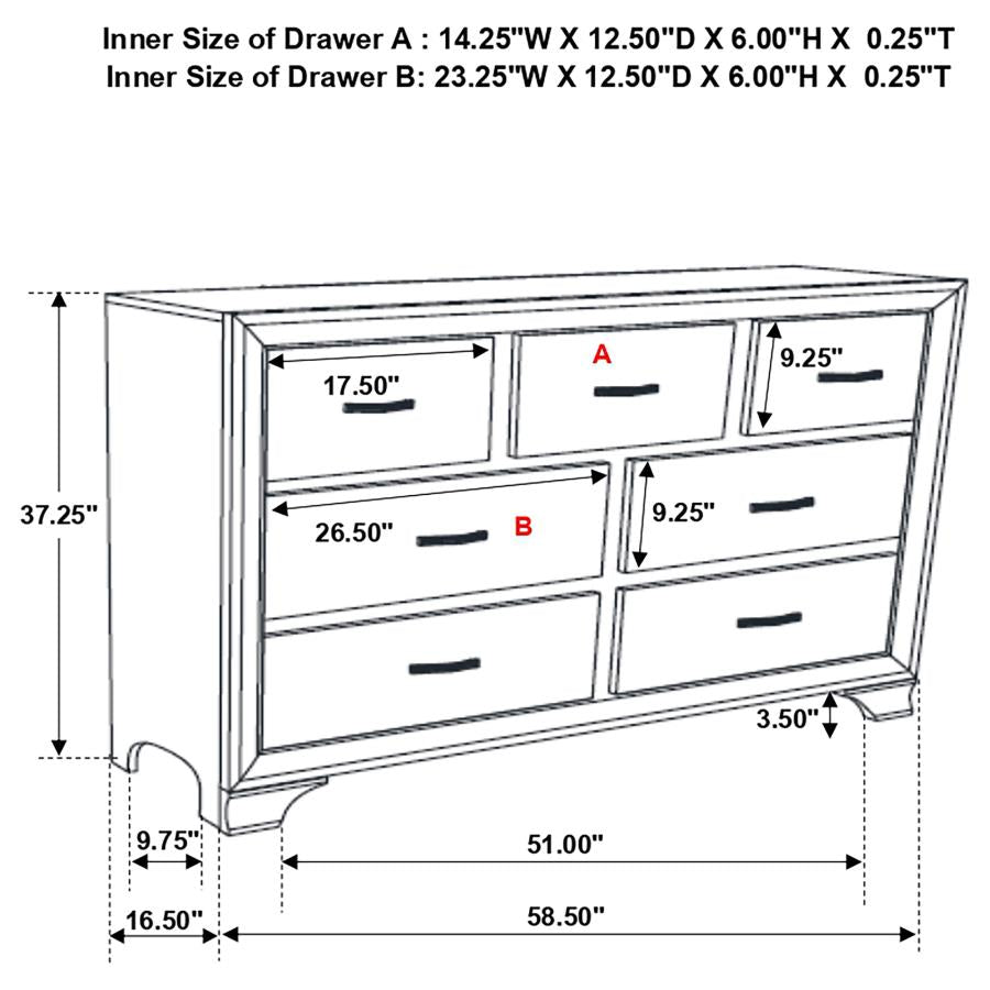 4PCS QUEEN BEDROOM SET /205291Q-S4-COA