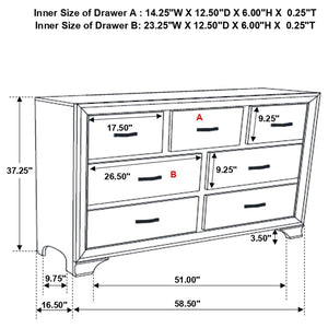 4PCS QUEEN BEDROOM SET /205291Q-S4-COA