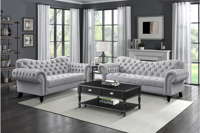 SOFA & LOVESEAT 9330GY-HE