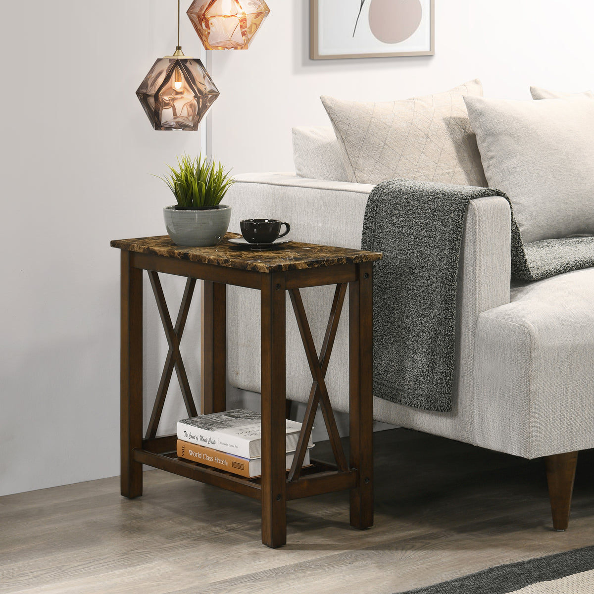 EDEN CHAIRSIDE TABLE-ESPRESSO-NC