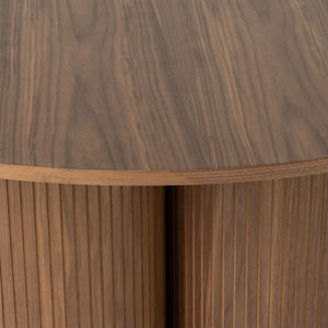 MODERN WALNUT ROUND DINING TABLE 3646-VIG