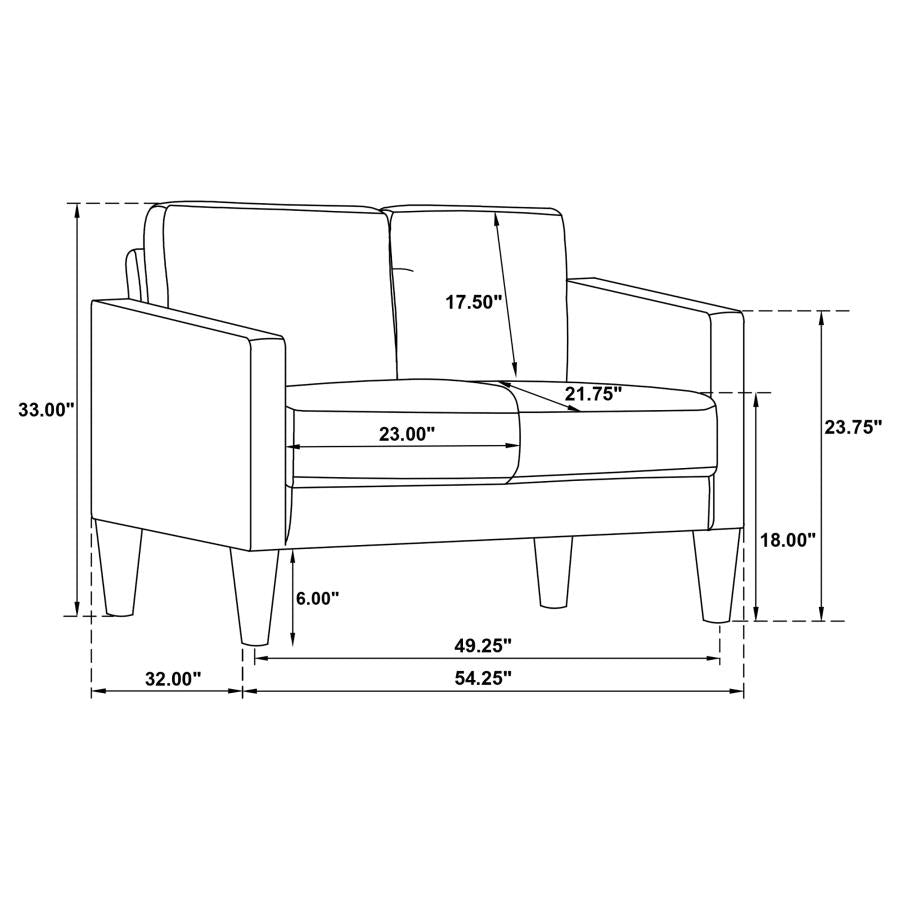Sofa & Loveseat 2pcs Set 508365-S2-CST