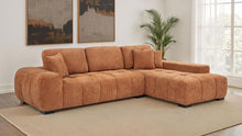 Load image into Gallery viewer, Sectional Chaise Sofa Orange 509350/ 511061 BLK CST