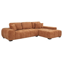 Load image into Gallery viewer, Sectional Chaise Sofa Orange 509350/ 511061 BLK CST