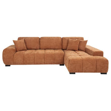 Load image into Gallery viewer, Sectional Chaise Sofa Orange 509350/ 511061 BLK CST