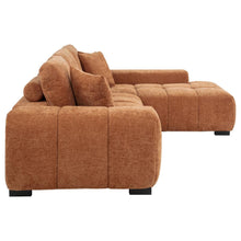 Load image into Gallery viewer, Sectional Chaise Sofa Orange 509350/ 511061 BLK CST
