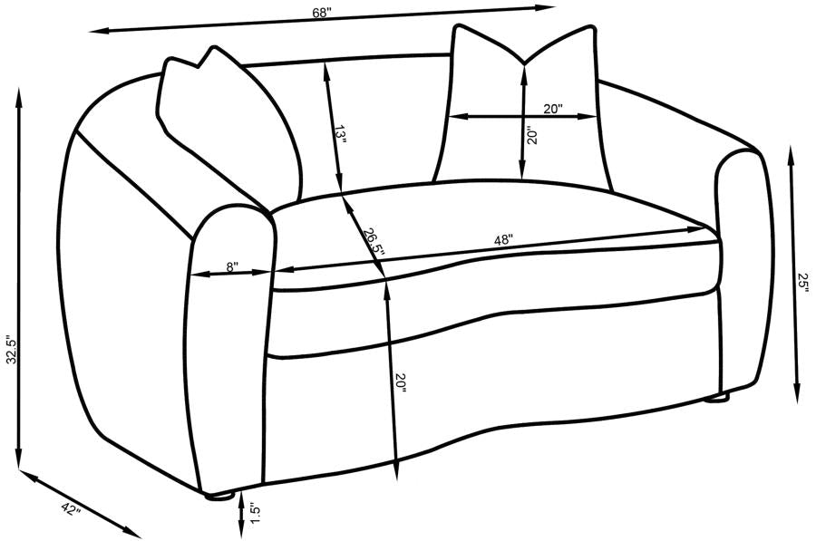 Sofa & Loveseat 2pcs set 509871-CST