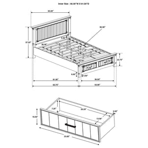 4PCS QUEEN BEDROOM SET /205260Q-S4-COA
