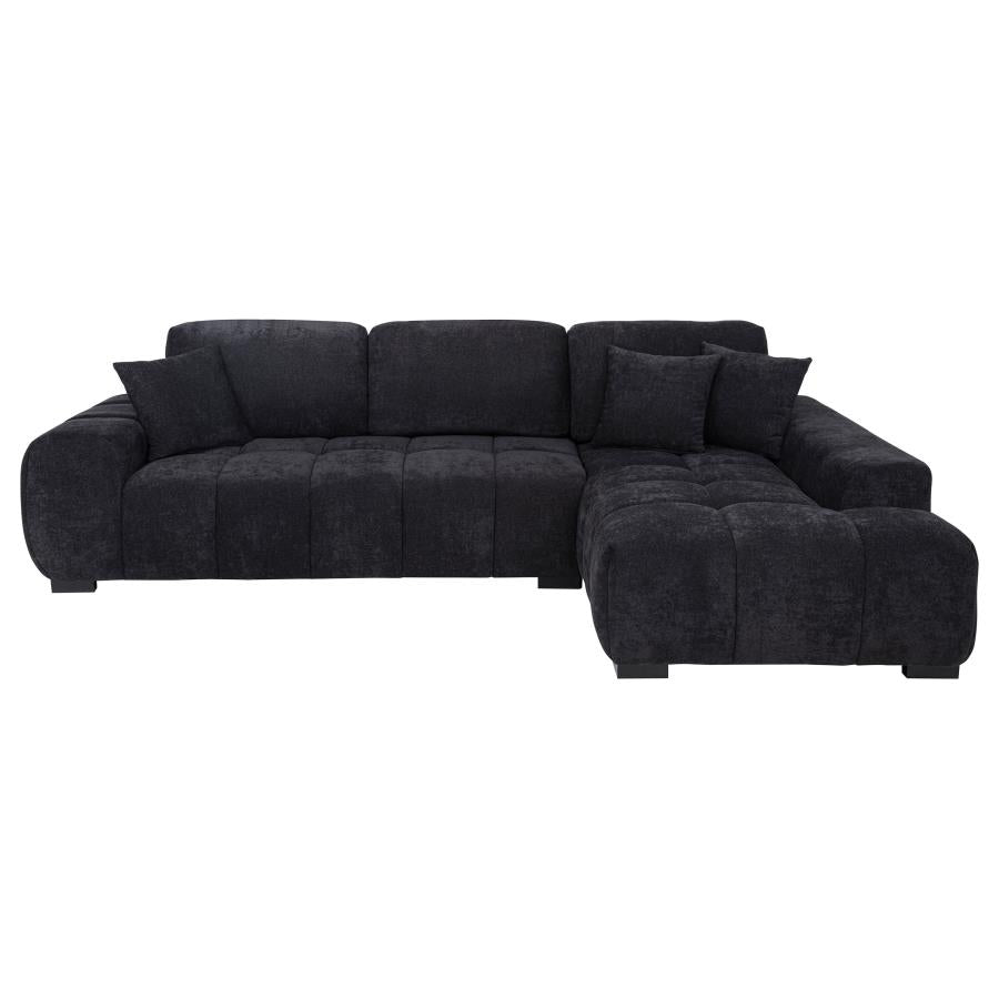 Sectional Chaise Sofa Orange 509350/ 511061 BLK CST