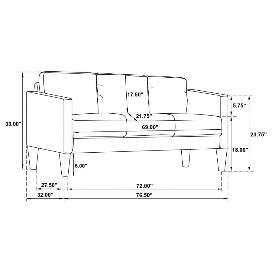 Sofa & Loveseat 2pcs Set 511211-S2-CST