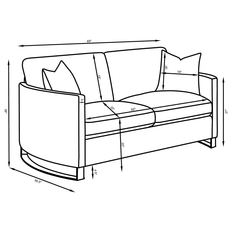 SOFA AND LOVESEAT 508821-S2-COA