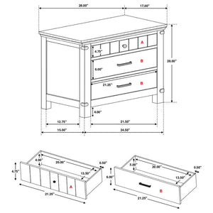 4PCS QUEEN BEDROOM SET /205260Q-S4-COA