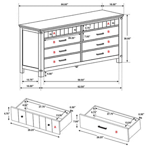 4PCS QUEEN BEDROOM SET /205260Q-S4-COA
