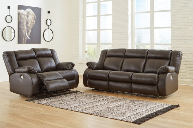 POWER RECLINING SOFA AND LOVESEAT 5350587/74-ASH