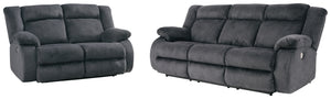 POWER RECLINING SOFA AND LOVESEAT 5380487/74-ASH