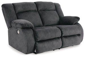 POWER RECLINING SOFA AND LOVESEAT 5380487/74-ASH