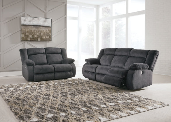 POWER RECLINING SOFA AND LOVESEAT 5380487/74-ASH