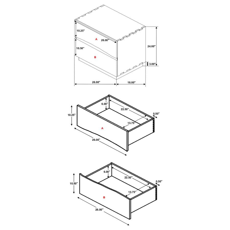 4PCS QUEEN BEDROOM SET /223250Q-S4-COA