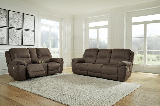 POWER RECLINING SOFA AND LOVESEAT 5420487/96-ASH