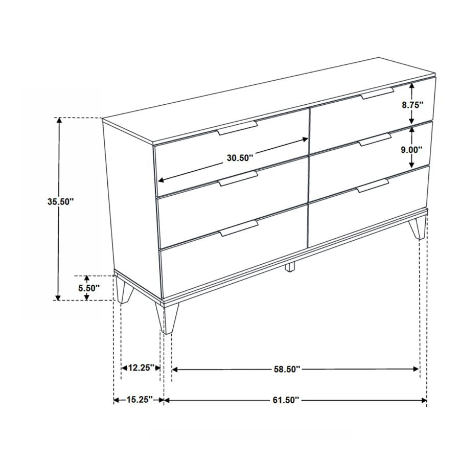 4PCS QUEEN BEDROOM SET /215961Q-S4-COA