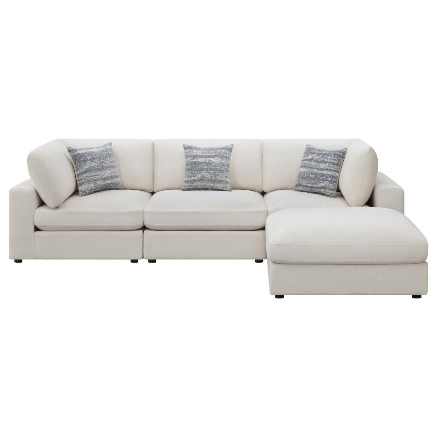 4-piece Upholstered Modular Sectional Sofa Beige 551321-SETB-CST