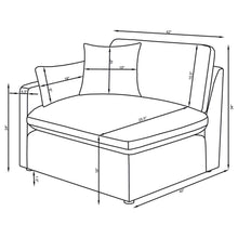 Load image into Gallery viewer, 4-piece Upholstered Modular Sectional Sofa Ivory 551451-SETB CST