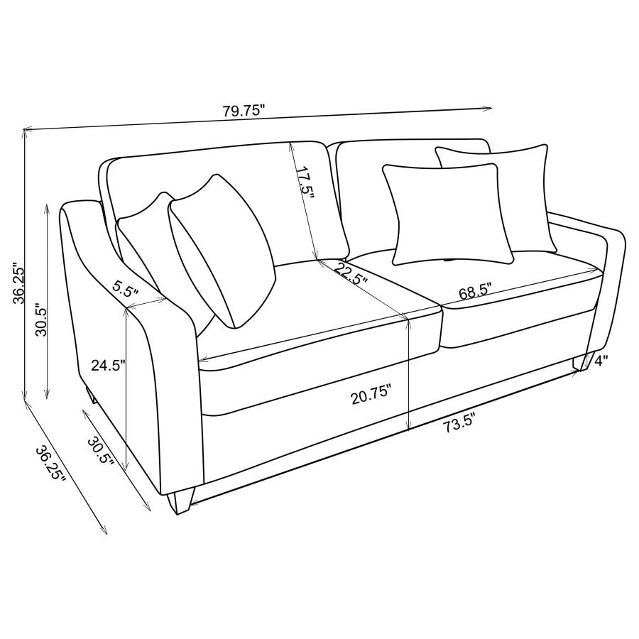 Sofa & Loveseat 2Pcs Set 552061-S2-CST