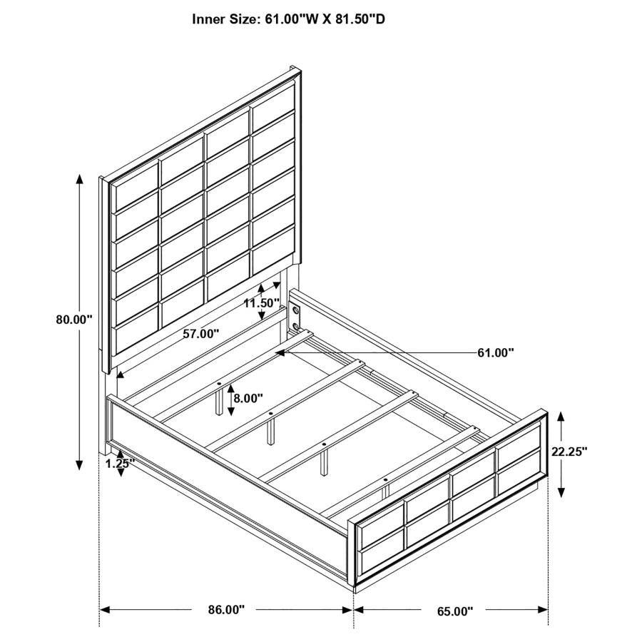 4PCS QUEEN BEDROOM SET /223261Q-S4-COA