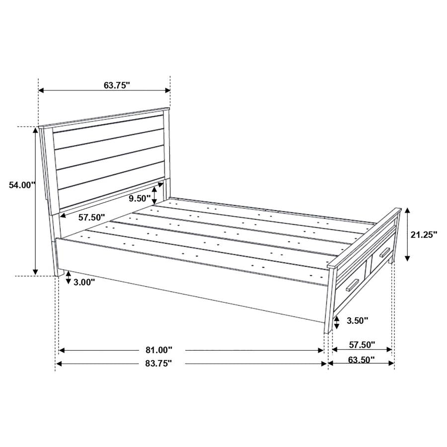 4PCS QUEEN BEDROOM SET /222631Q-S4-COA