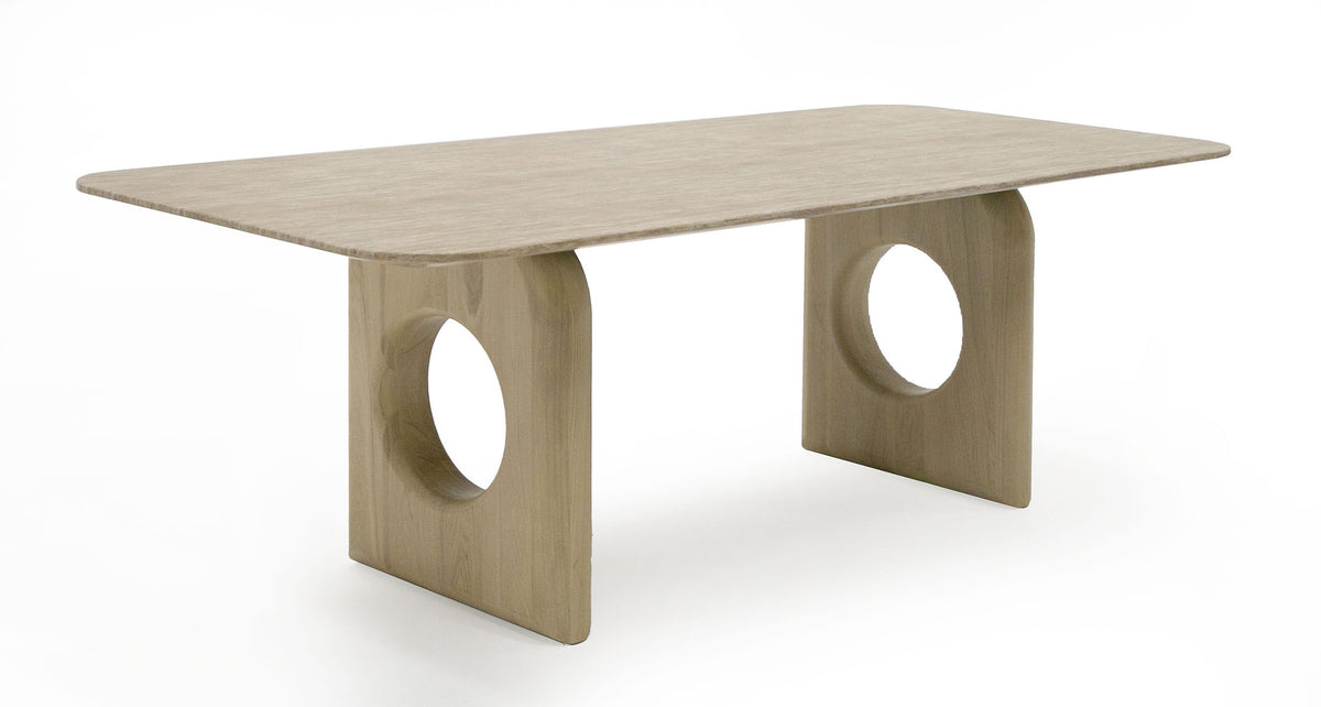 MODERN FAUX MARBLE DINING TABLE 2116-VIG