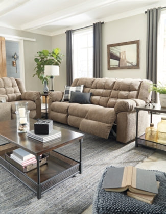 RECLINING SOFA AND LOVESEAT 5840188/94-ASH