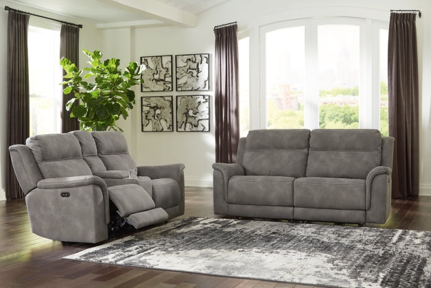 POWER RECLINING SOFA AND LOVESEAT 5930147/18-ASH