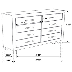 4PCS QUEEN BEDROOM SET /222631Q-S4-COA