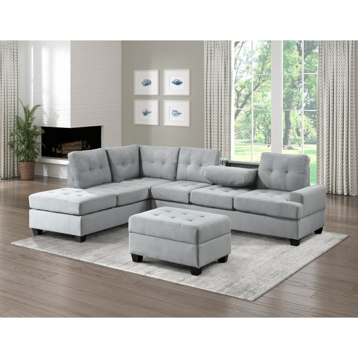 REVERSIBLE SECTIONAL 9367GY-HE