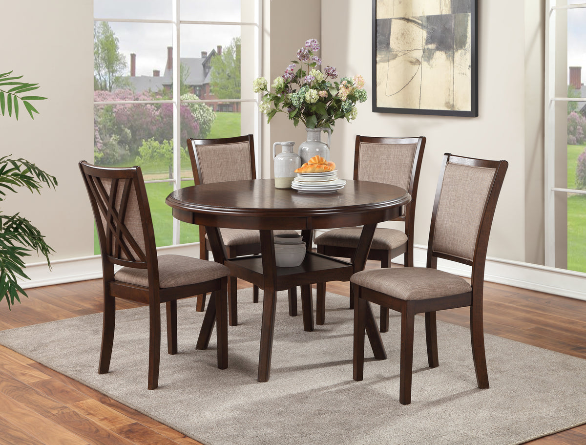 AMY 5PC ROUND DINING SET-NC