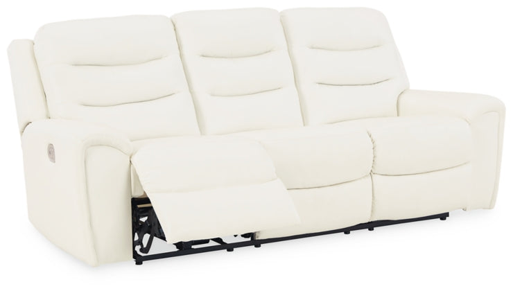 POWER RECLINING SOFA AND LOVESEAT 6110415/18-ASH