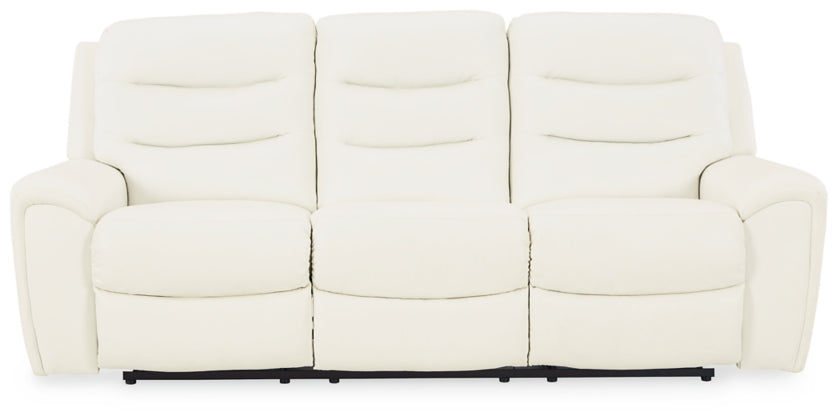 POWER RECLINING SOFA AND LOVESEAT 6110415/18-ASH