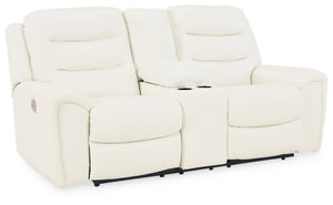 POWER RECLINING SOFA AND LOVESEAT 6110415/18-ASH