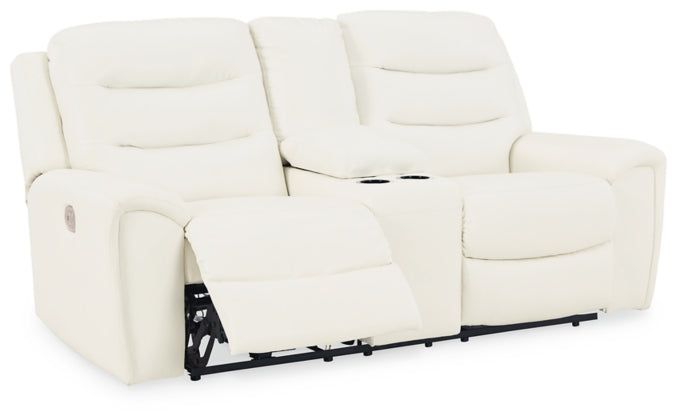 POWER RECLINING SOFA AND LOVESEAT 6110415/18-ASH