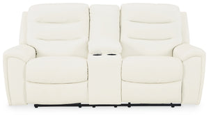 POWER RECLINING SOFA AND LOVESEAT 6110415/18-ASH