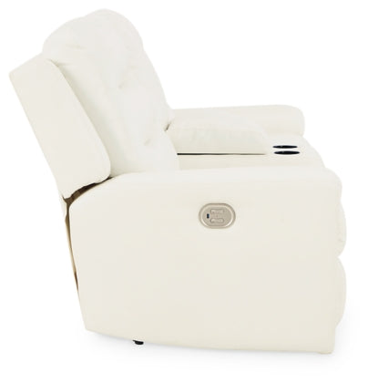 POWER RECLINING SOFA AND LOVESEAT 6110415/18-ASH