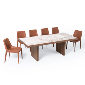 MODERN WALNUT RECTANGULAR DINING TABLE 112T3-VIG