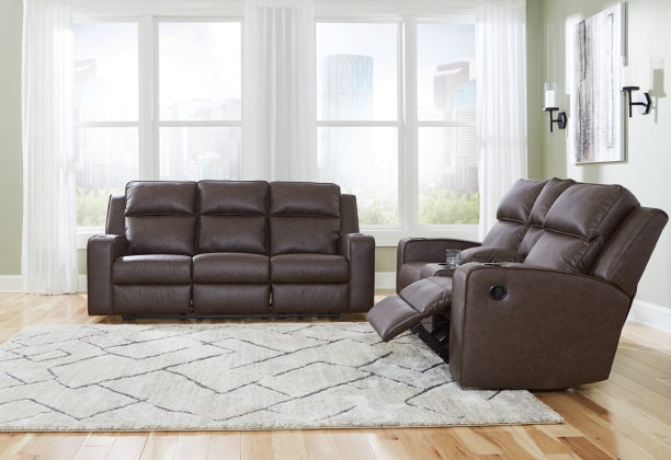 RECLINING SOFA AND LOVESEAT 6330689/94-ASH